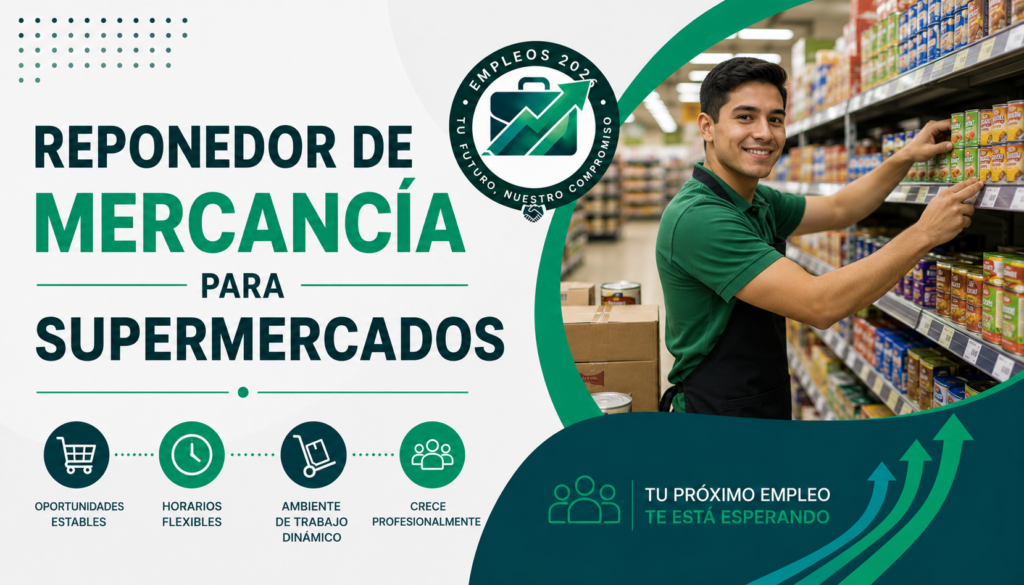 Reponedor de Mercancía para Tiendas y Supermercados